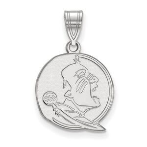 10K White Gold Florida State Medium Mascot Pendant